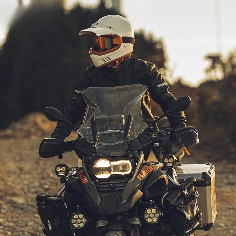 Cycling Commute Jacket - オートバイサイクリングスーツメンズ機関車レザージャケット落下防止四季通勤レトロ牛革ジャケット騎士スーツ