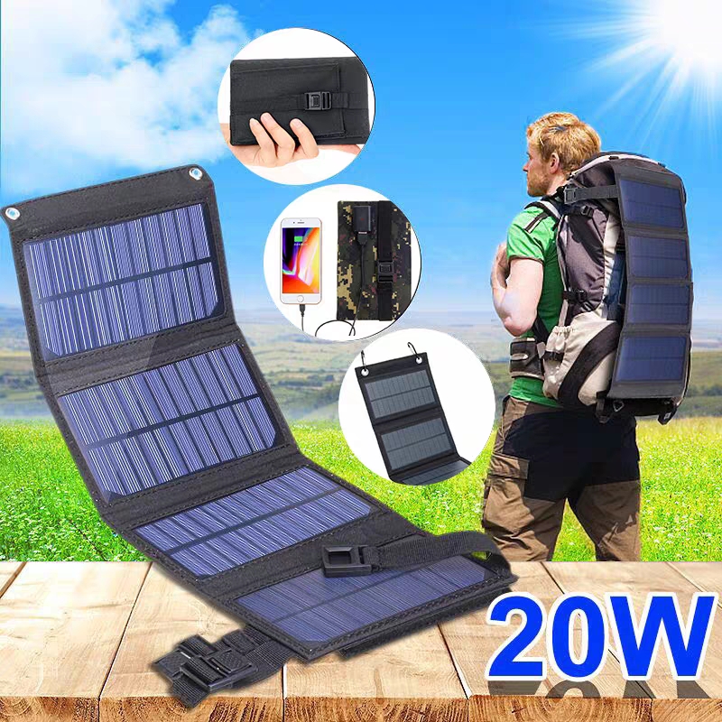 Usb Charger Dynamo - 折りたたみ式ソーラーパネル 20W 50W 60W ポータブルソーラーパネル充電器 USB
