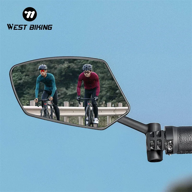 Cycling Zones - West Biking-自転車ミラー,アンチグレア,360 ° バックミラー,広角,高精細自転車安全サイドミラー