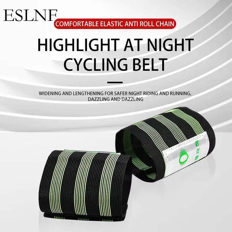 Commuting With Road Bike - ESLNF ユニバーサル反射自転車安全ストラップ調節可能な足首パンツレッグストラップ高視認性 MTB ロードコミューター夜間サイクリング