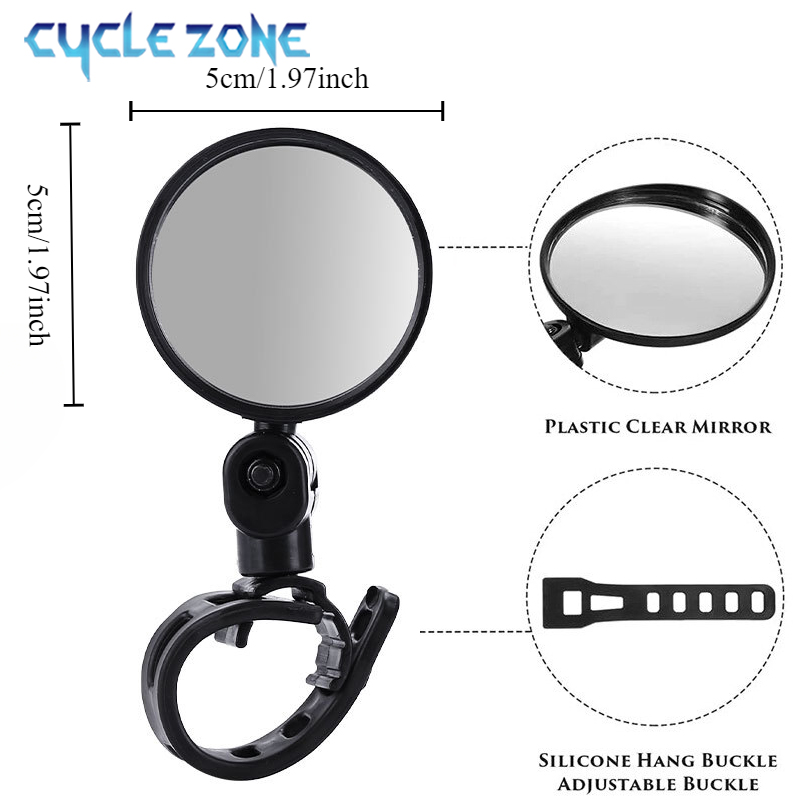 2 個自転車バックミラー 360 度調整可能な回転可能なユニ - Cycling Zones のレビューと価格