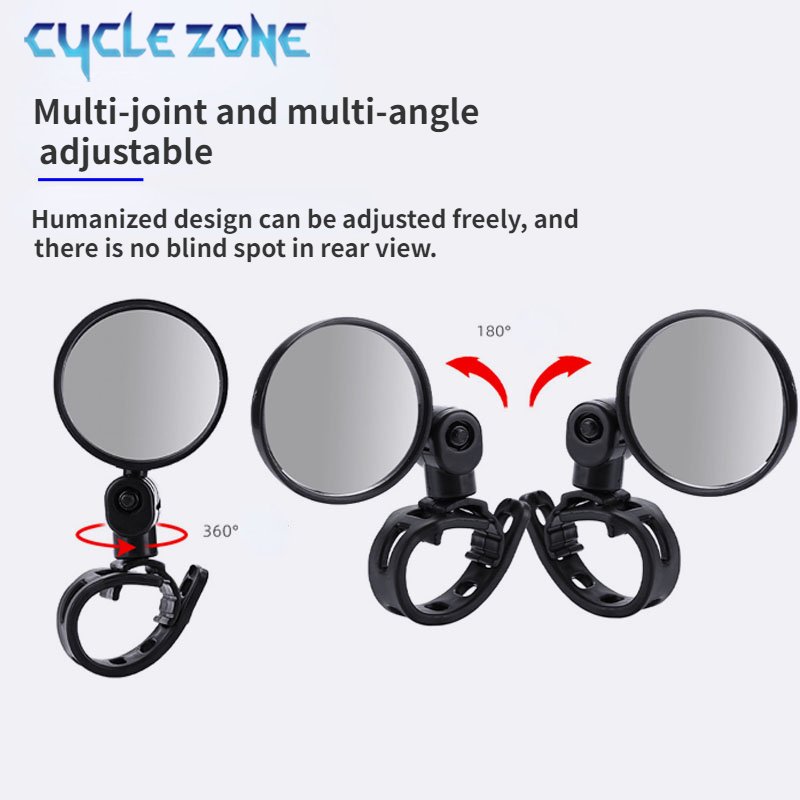 2 個自転車バックミラー 360 度調整可能な回転可能なユニ - Cycling Zones のレビューと価格