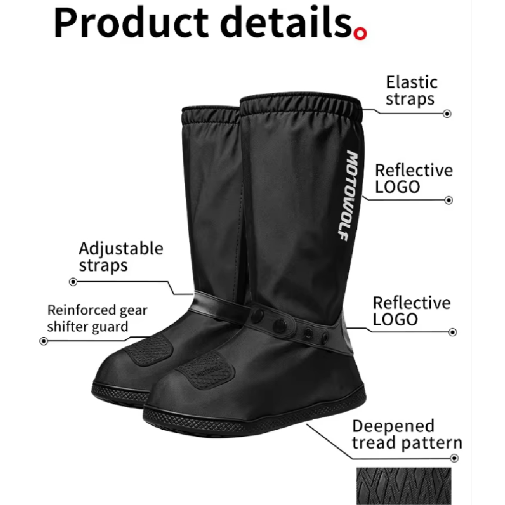 屋外通勤用チューブ型レインシューズカバー、再利用可能なバイク - Cycling Commute Rain のレビューと価格