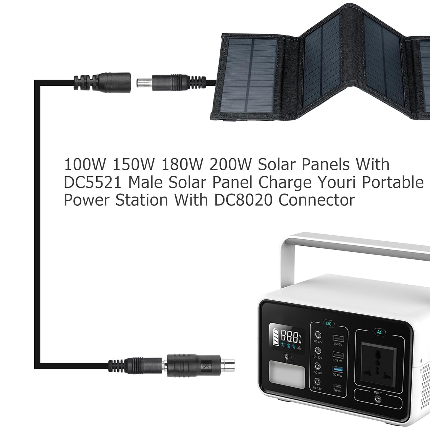 DC電源5.5mm×2.1mmメス-DC 8020オス変換ア - Usb Charger Dynamo のレビューと価格