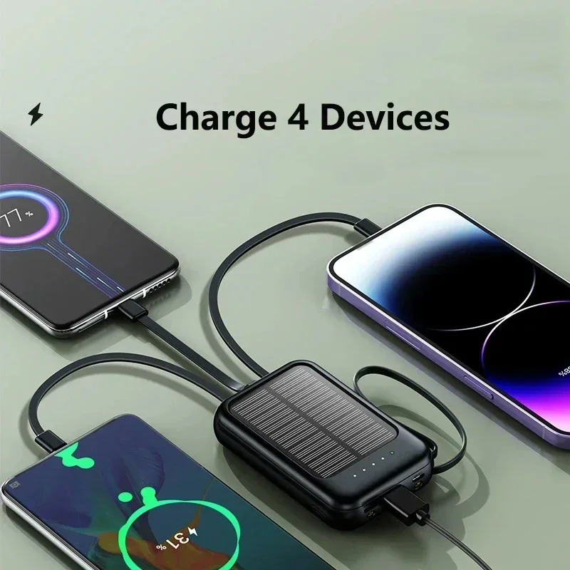 モバイルバッテリー 50000mAh ソーラーパワーバンク  - Usb Charger Dynamo のレビューと価格