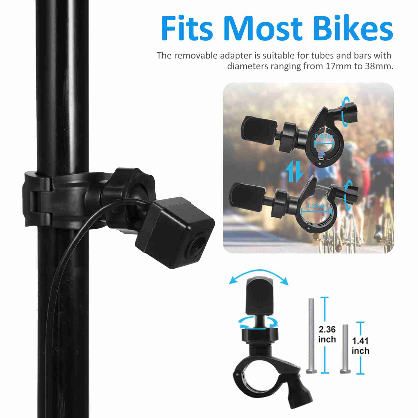 自転車リアビューカメラ 1080P 4.3インチHDディスプ - Cycling Zones のレビューと価格