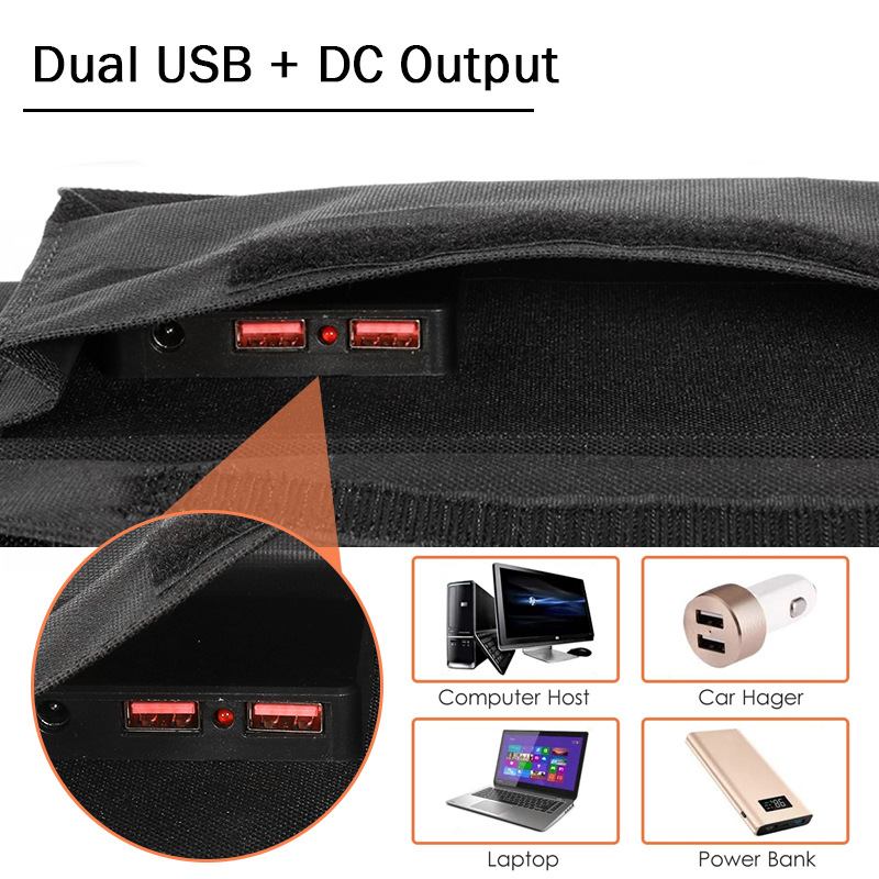 屋外キャンプハイキング折りたたみ式USBソーラーパネル充電器 - Usb Charger Dynamo のレビューと価格