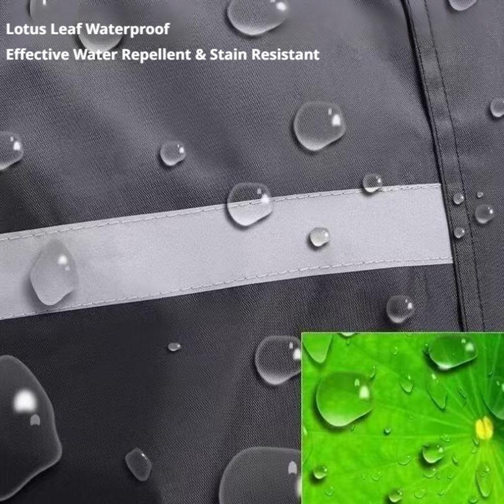 防水フード付きレインポンチョ、反射ストライプ付き頑丈なロング - Cycling Commute Rain のレビューと価格