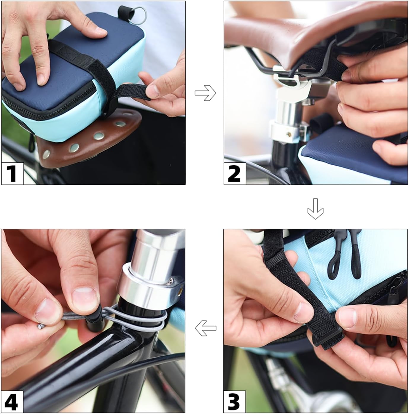 拡張可能な大容量自転車シートバッグ シート下防水サドルパック - Commuting With Road Bike のレビューと価格
