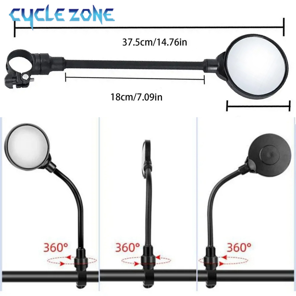 自転車ミラー自転車ハンドルバーバックミラー回転可能と調整可能 - Cycling Zones のレビューと価格