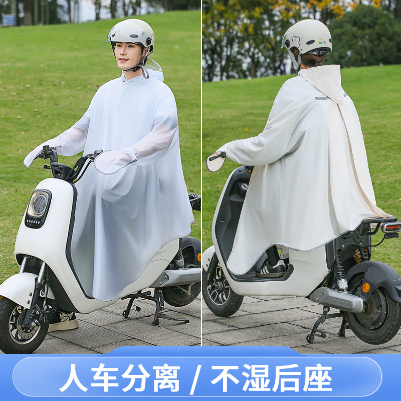 男女兼用自転車用レインポンチョ、バックパック収納ポケット付き - Cycling Commute Rain のレビューと価格